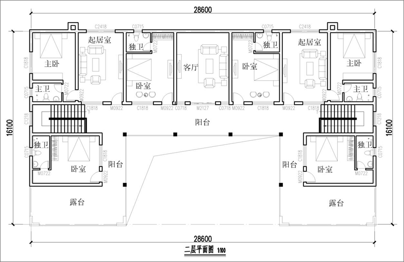 二層平面設(shè)計(jì)圖