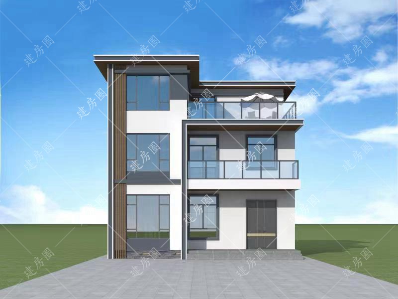 10米x10農(nóng)村自建房設(shè)計(jì)效果圖