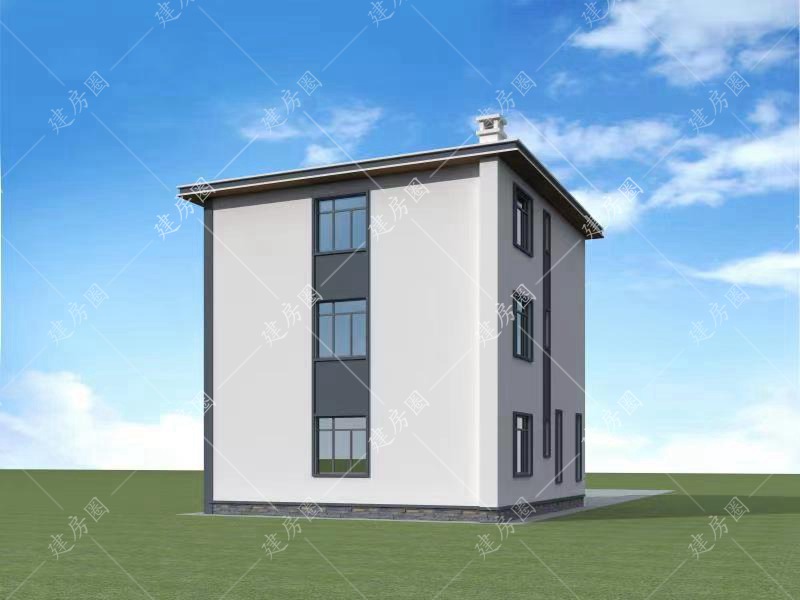 10米x10農(nóng)村自建房外觀設(shè)計(jì)圖片
