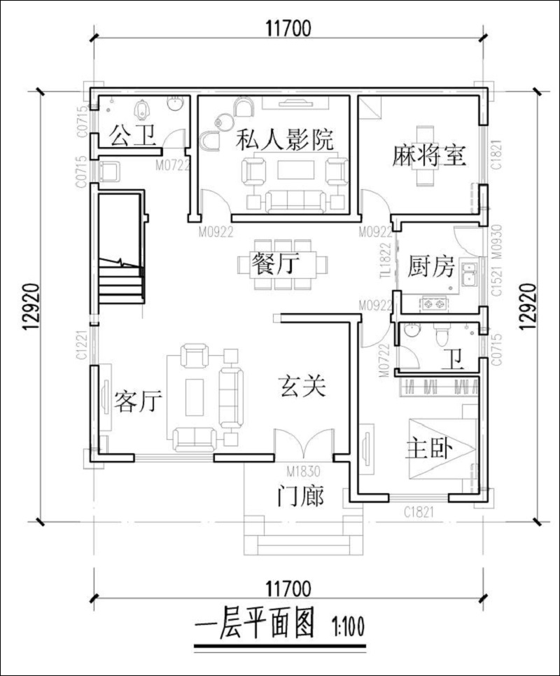 一層平面圖