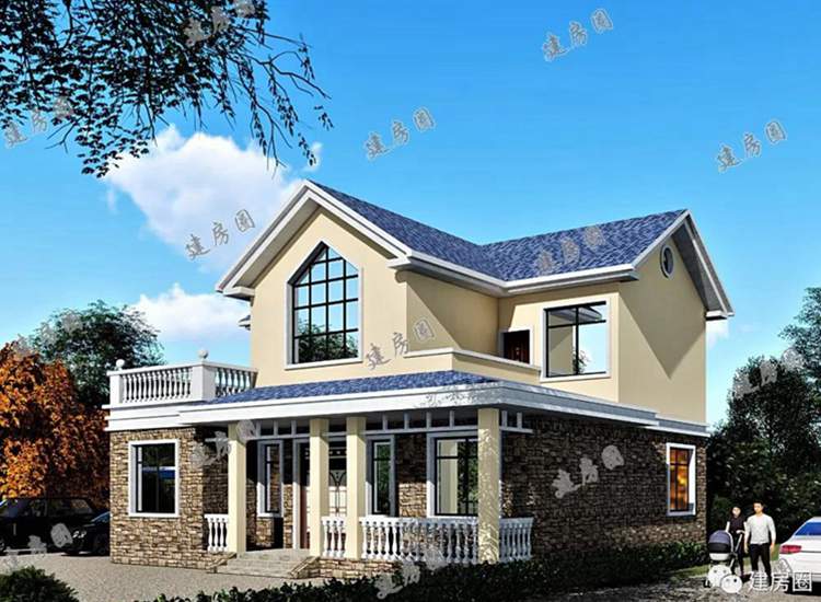 12米x12米農(nóng)村一層半自建房屋設(shè)計(jì)，造價低，家家可建