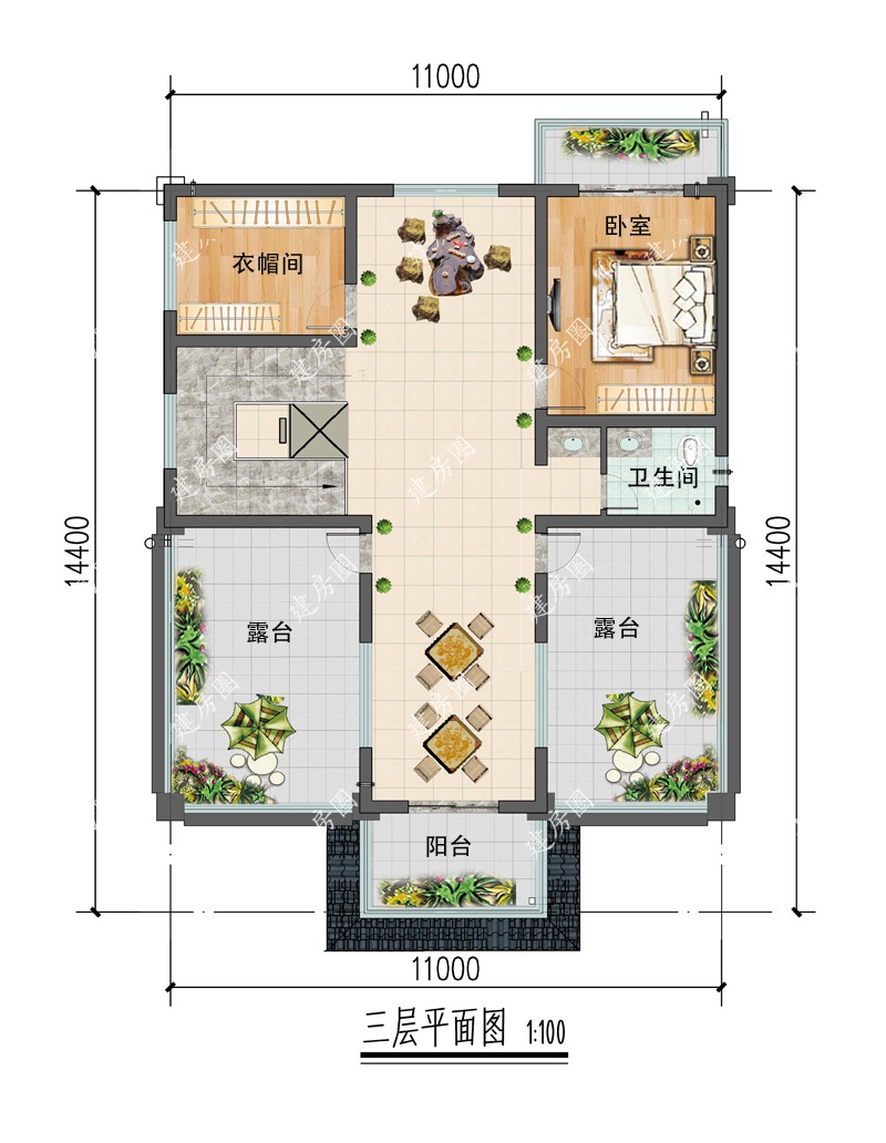 三層自建房別墅設計圖
