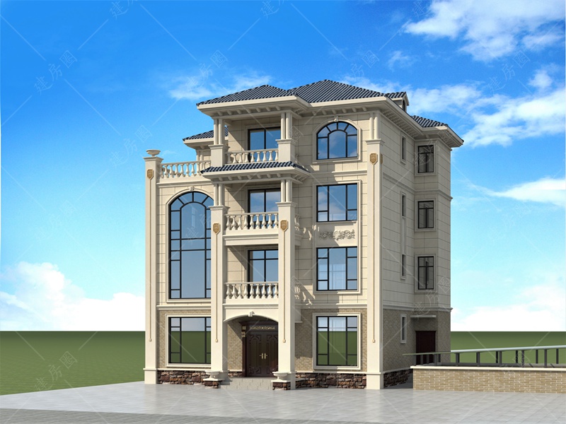 農(nóng)村四層自建房外觀設(shè)計圖