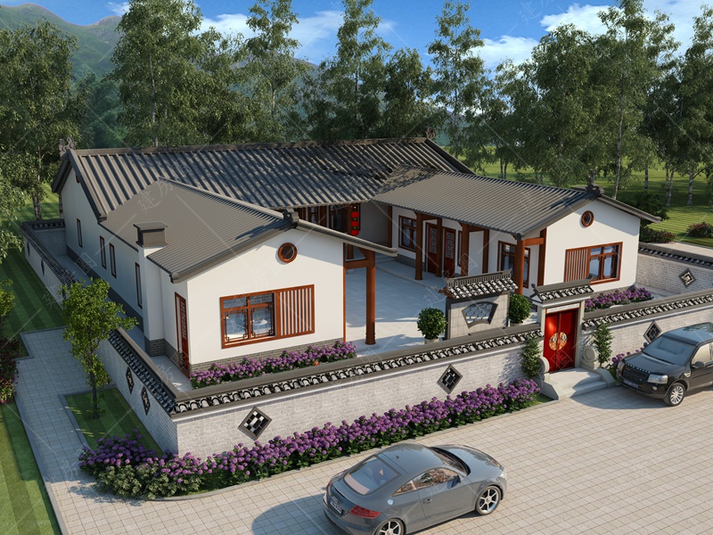 農(nóng)村自建房設(shè)計(jì)圖帶院子效果圖
