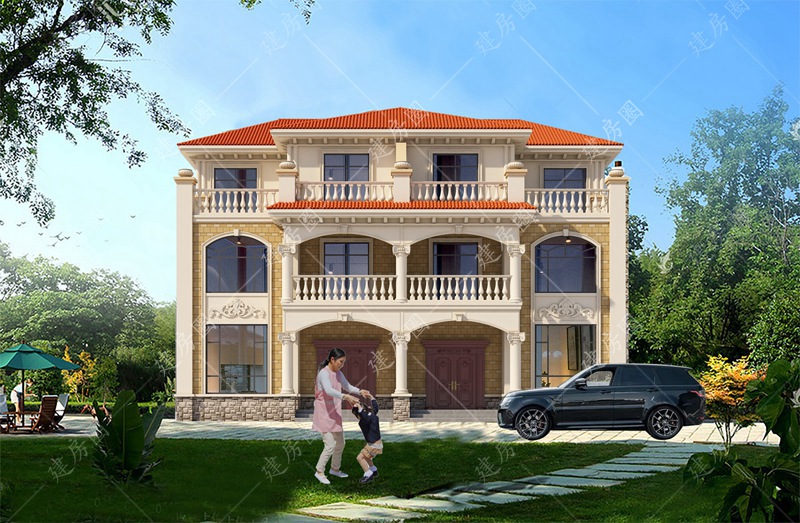 農(nóng)村雙拼自建房外觀圖片