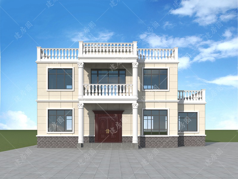 農(nóng)村二層自建房設(shè)計(jì)效果圖