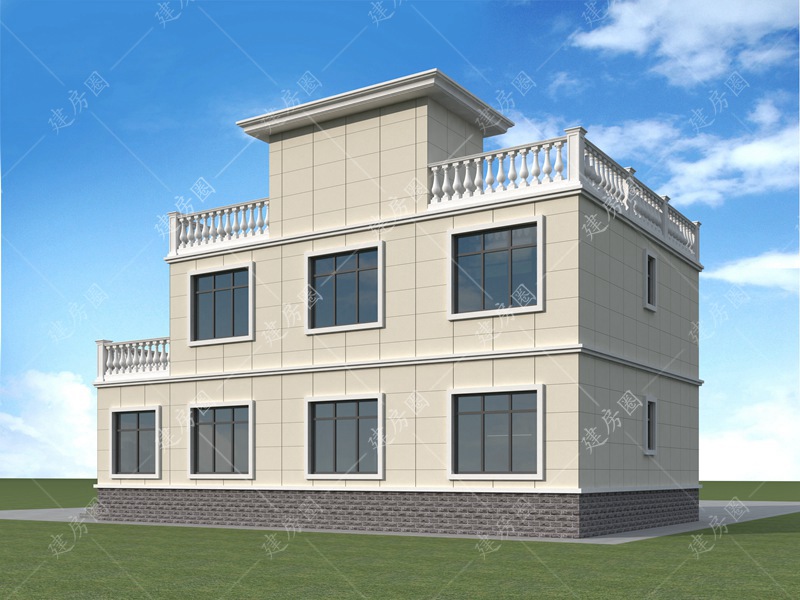二層帶炮樓自建房外觀圖片