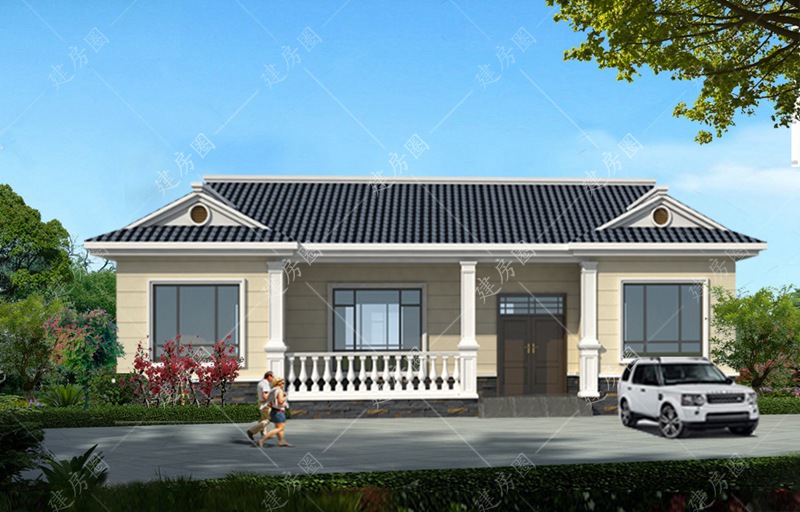 農(nóng)村一層自建房別墅外觀(guān)圖片