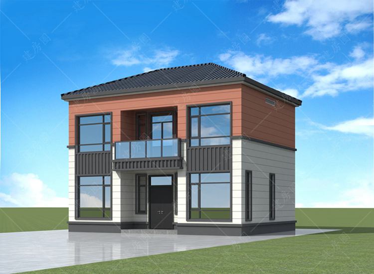 江安12米×8米農(nóng)村建房設(shè)計(jì)圖，外觀簡單施工造價(jià)低