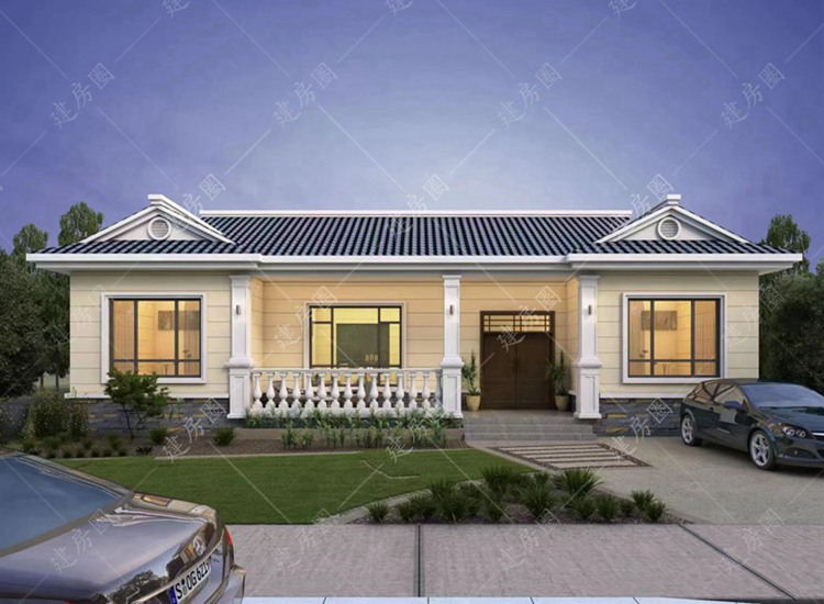農(nóng)村一層自建別墅圖紙?jiān)O(shè)計(jì)，四室兩廳布局舒適