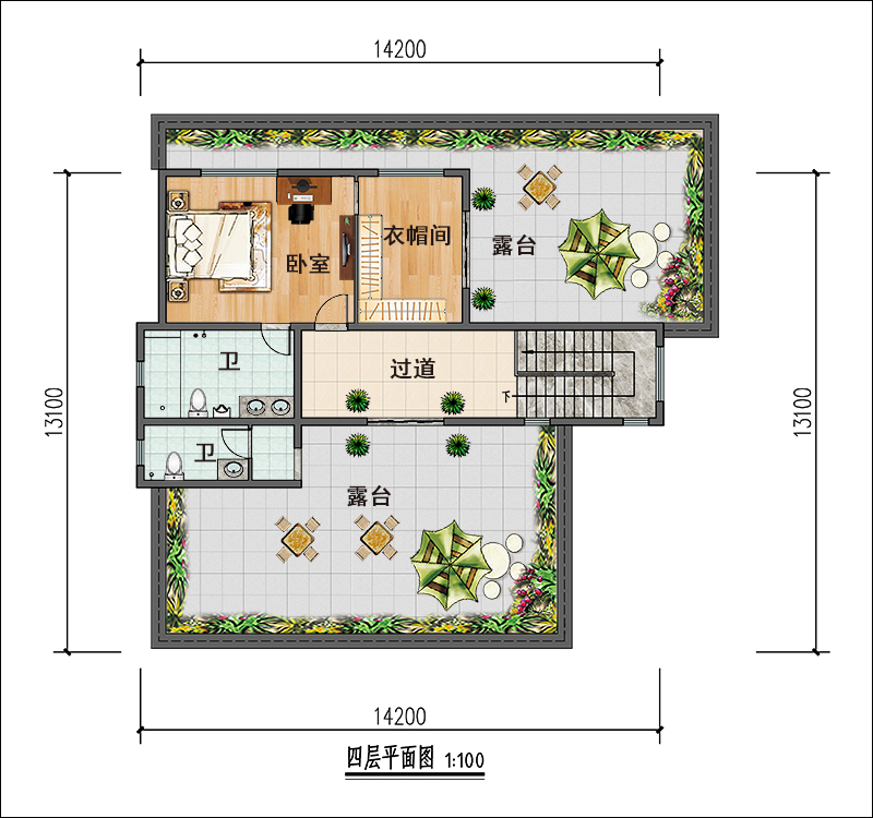 四層自建房設(shè)計(jì)圖
