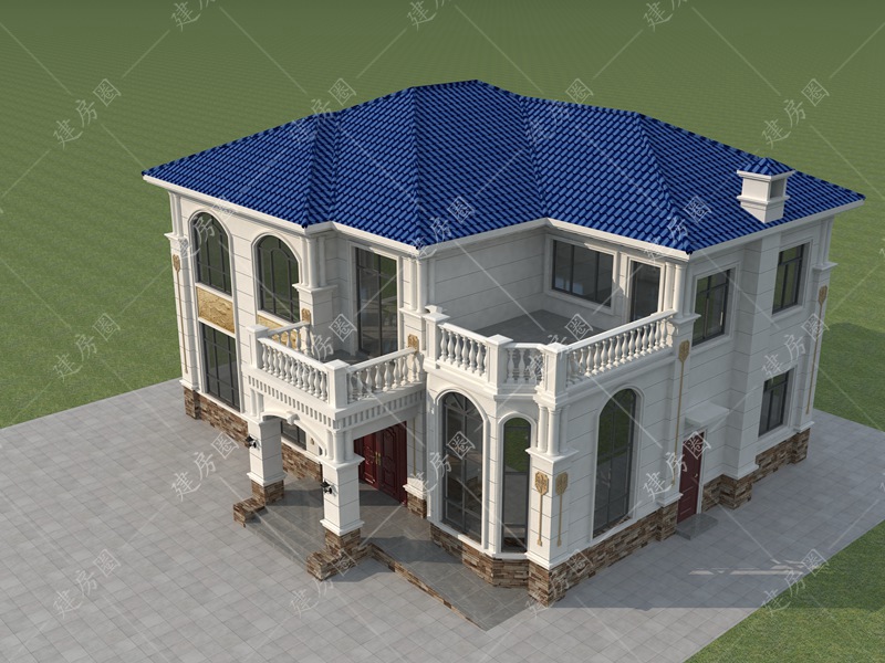 15X13米農(nóng)村二層自建房圖片