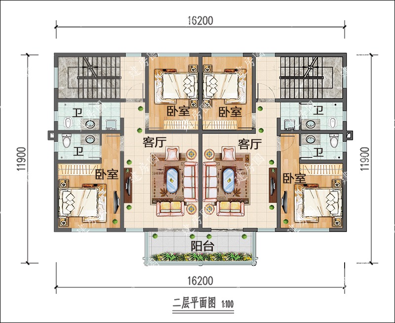 二層平面戶型圖