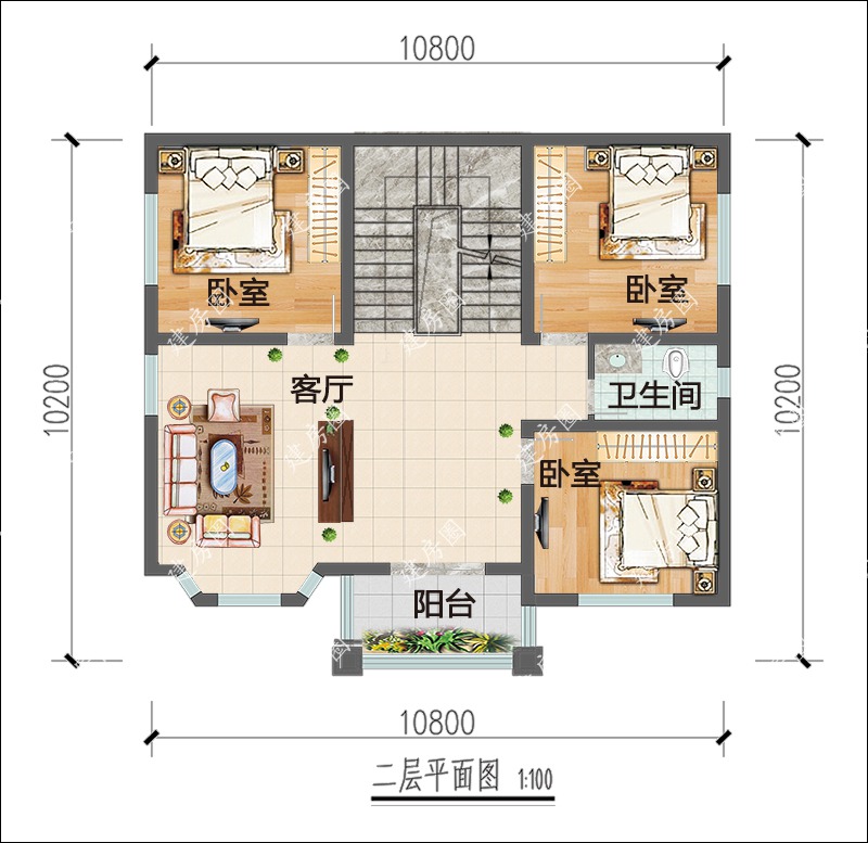 二層平面布局圖