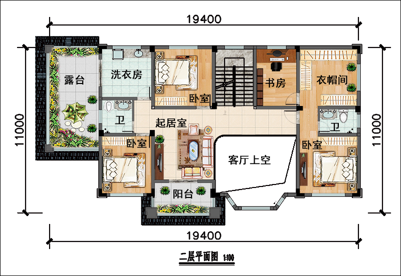 二層自建房平面圖