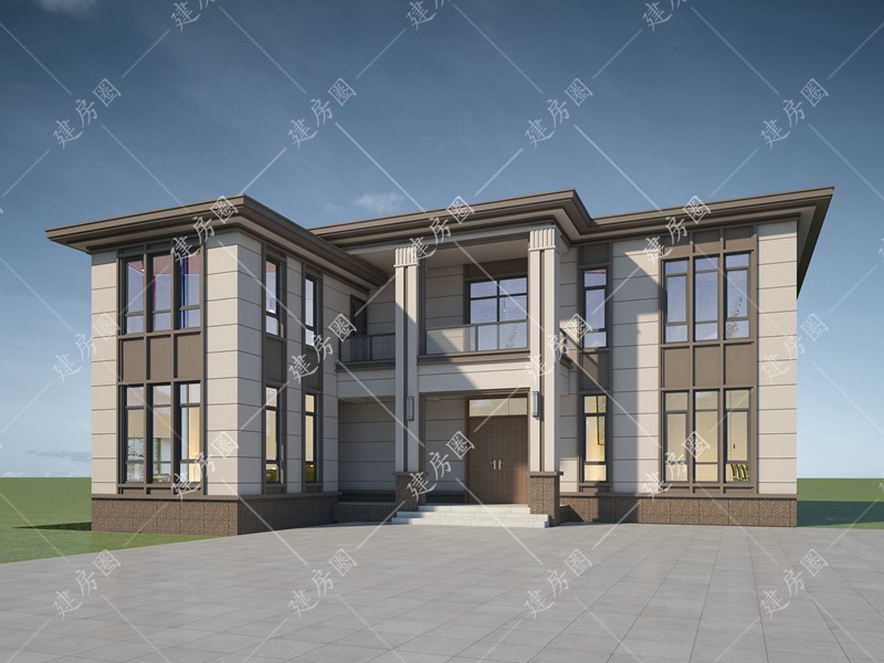農村L型自建房設計效果圖