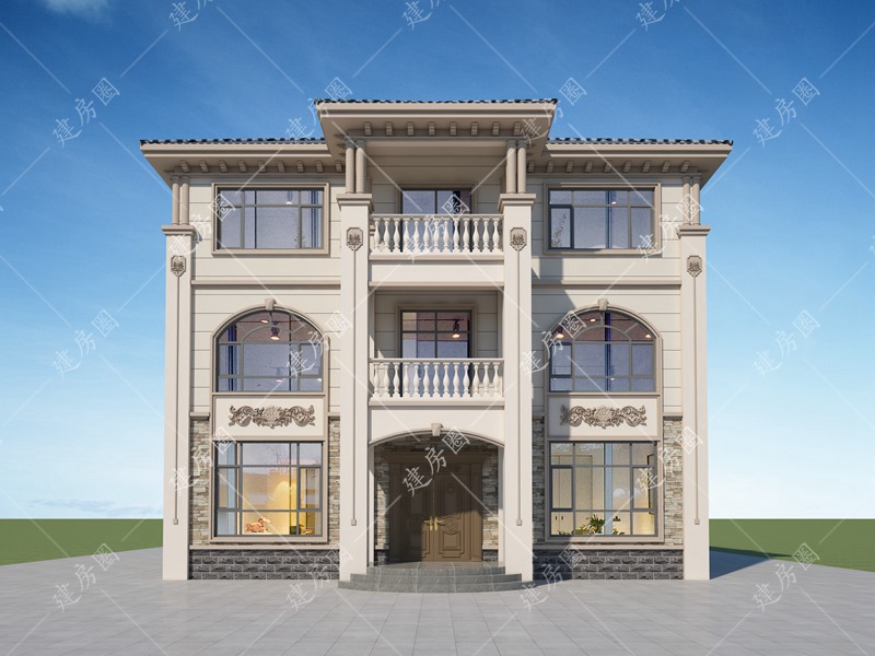 農(nóng)村三層自建房外觀效果圖