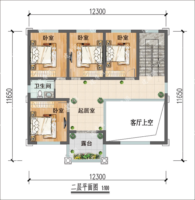 二層平面布局圖