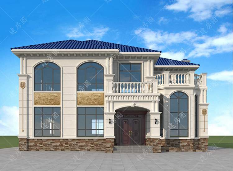 3套新款農(nóng)村兩層自建房設(shè)計圖紙及效果圖，平面戶型布局舒適合理