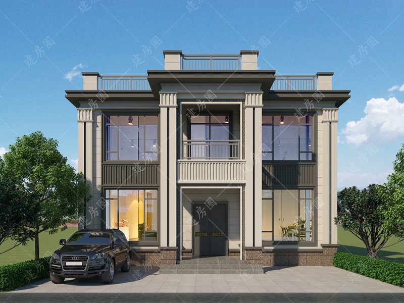 11米x13米兩層自建房外觀圖片