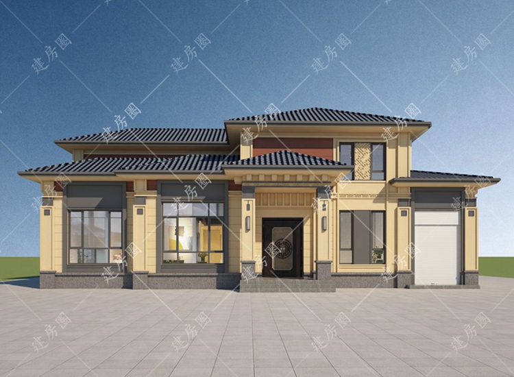 二層中式小別墅設(shè)計圖片大全，樣式新，修建也方便