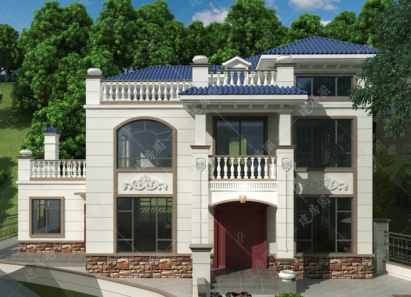 開間17米三層自建房設(shè)計